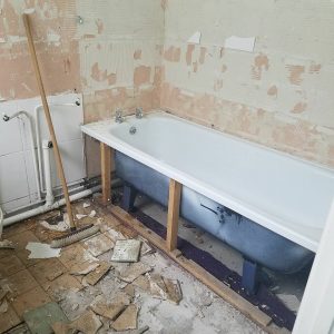 bathroom work in progress